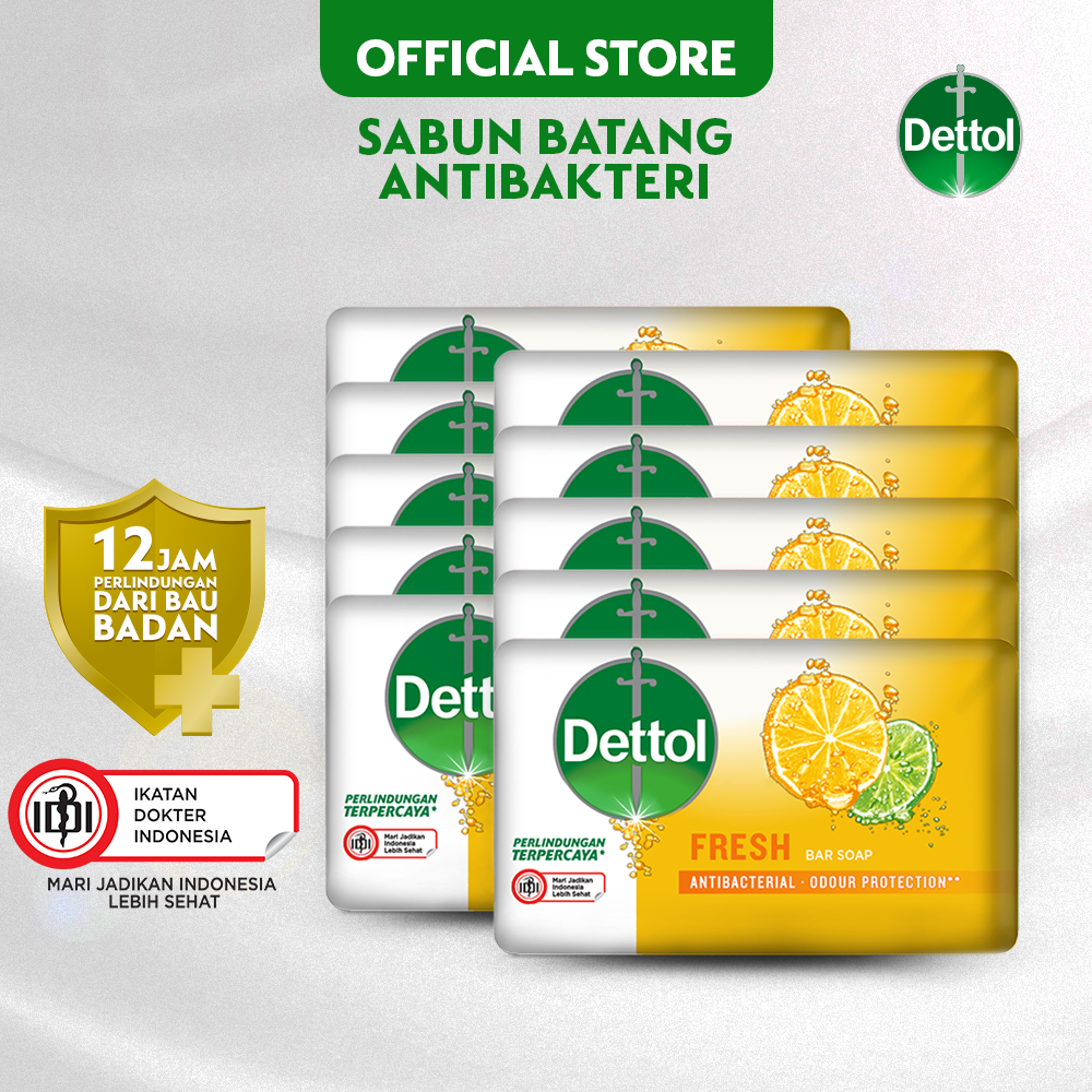 Jual Dettol Sabun Batang Anti Bakteri Fresh Gr Pcs Paket