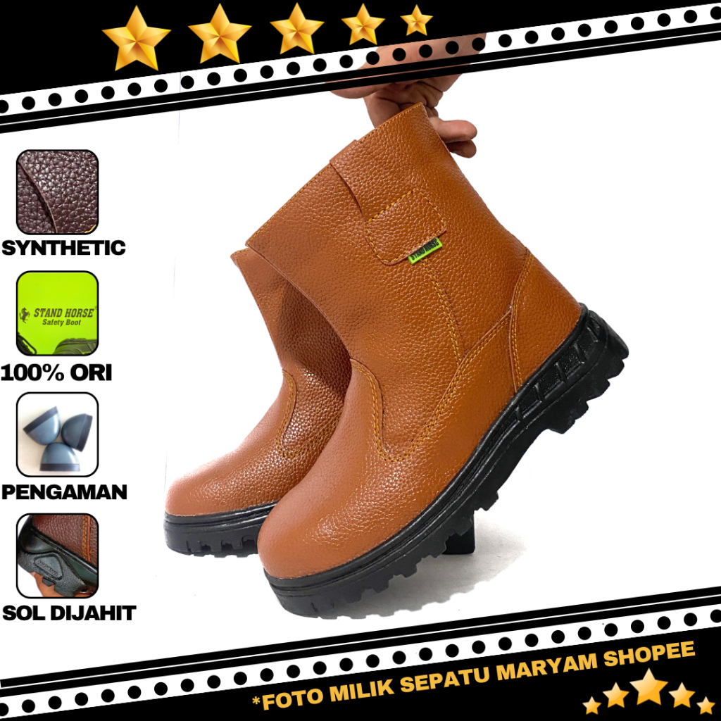 Jual Sepatu Safety Tambang Proyek Ujung Besi Safety Shoes Ori Murah