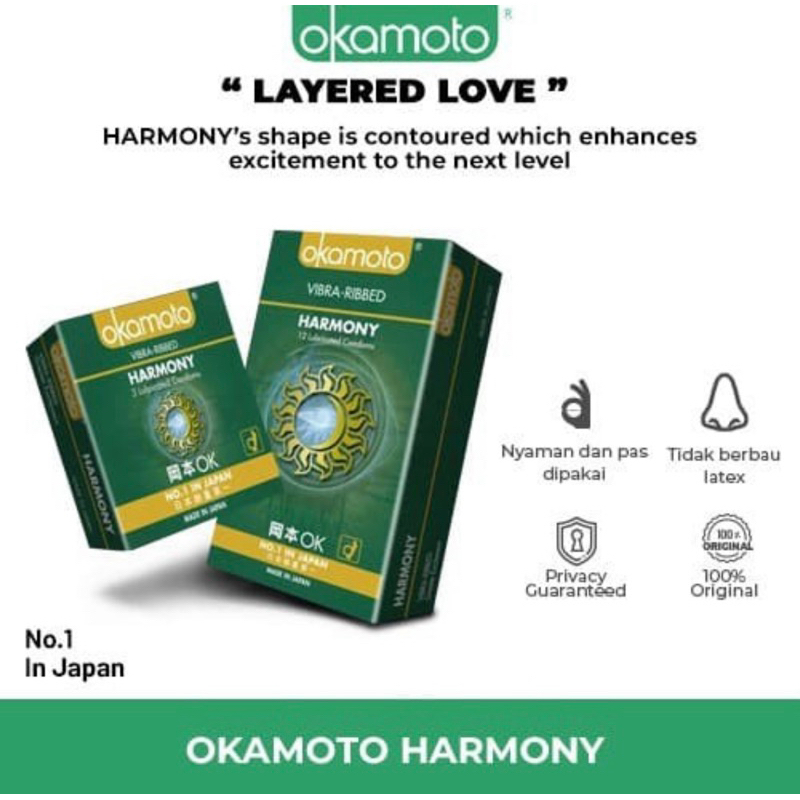 Jual Okamoto Harmony Isi 3 Isi 10 Kondom Bertekstur Shopee