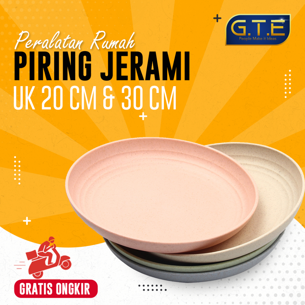 Jual Gte Piring Makan Saji Dan Cm Round Plate Piring Saji