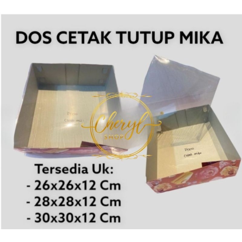 Jual 10 PCS DOS DUS DUPLEX CETAK TUTUP MIKA Tinggi 12 CM Box