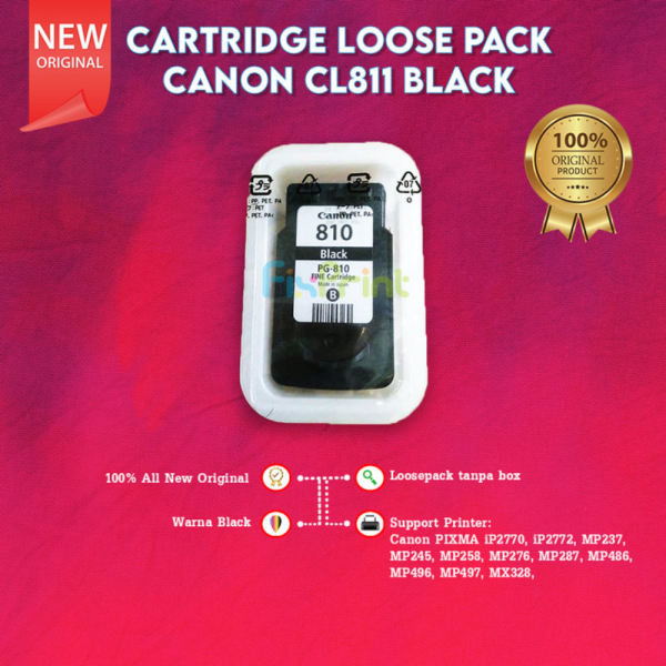 Jual CATRIDGE TINTA CANON PG810 BLACK HITAM CL811 COLOR WARNA ORI