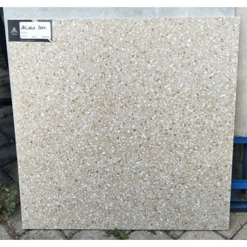 Jual Granit Lantai X Kwr Iketan Arna Arcadia Beige Terazzo Shopee