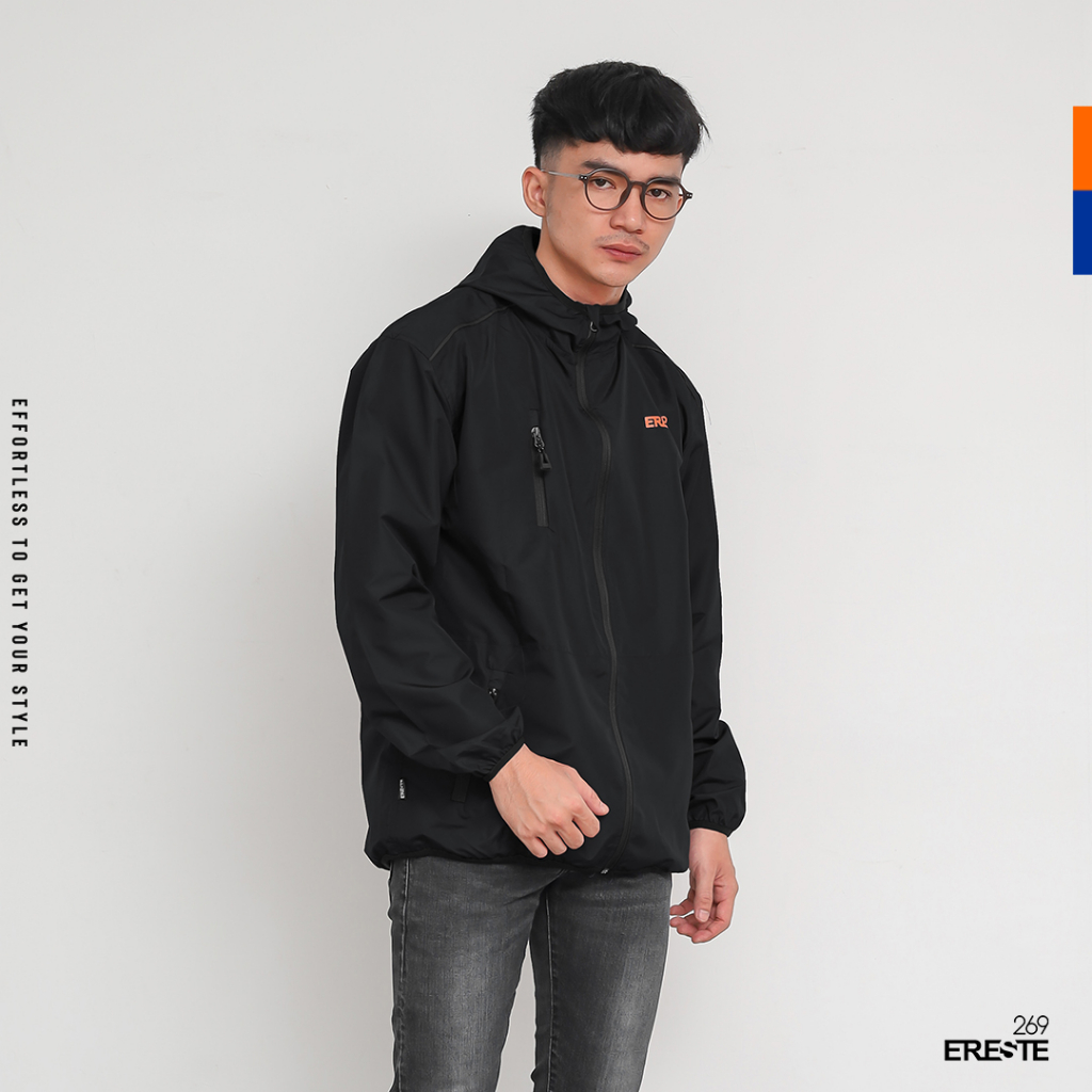 Jual Ereste Jaket Outdoor Parasut Waterproof Black Shopee Indonesia