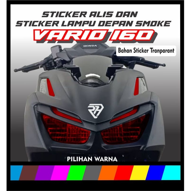 Jual Sticker Alis Smoke Lampu Depan Vario 160 Satu Pasang Shopee