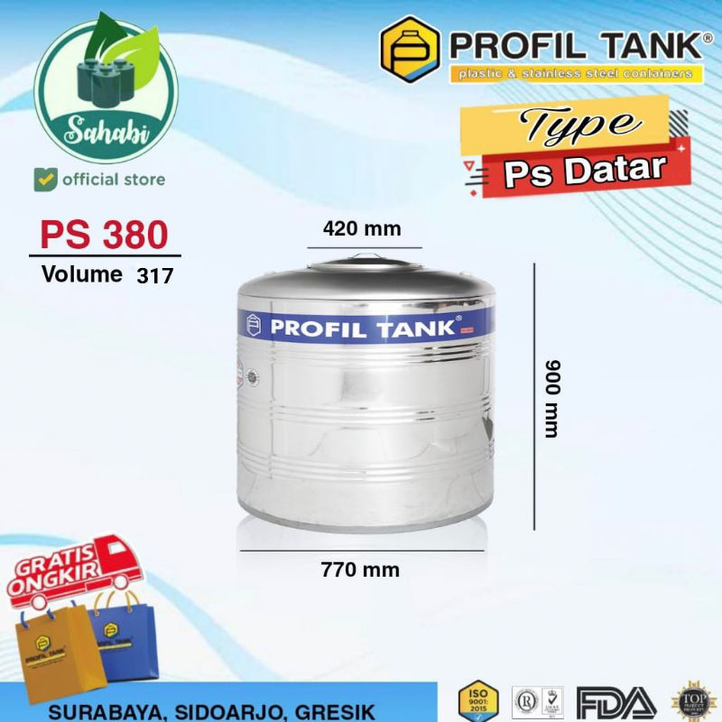 Jual Toren Air Tangki Air Tandon Air Profil Tank Stainless Ps Liter