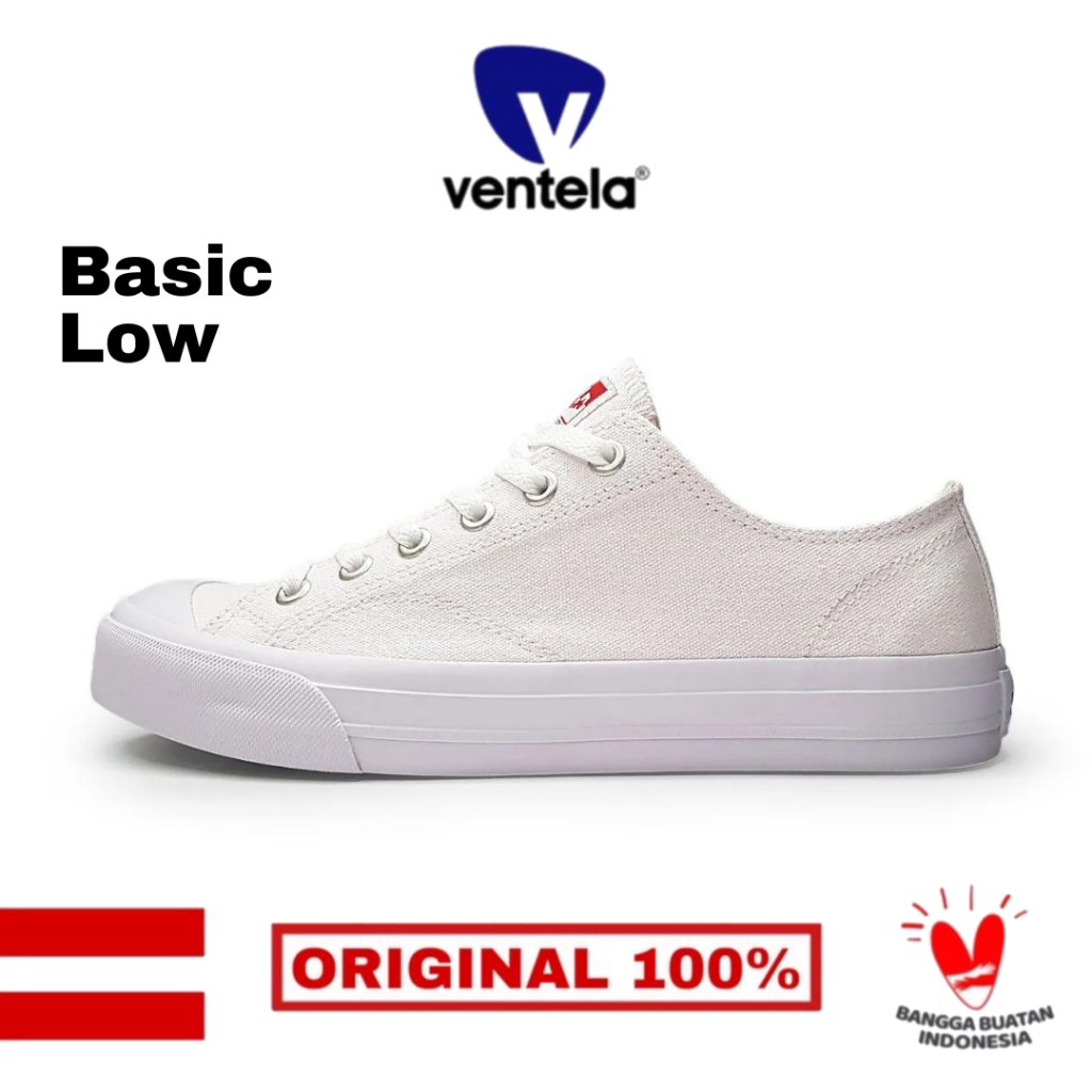 Jual Ventela Basic Low White ORIGINAL Shopee Indonesia