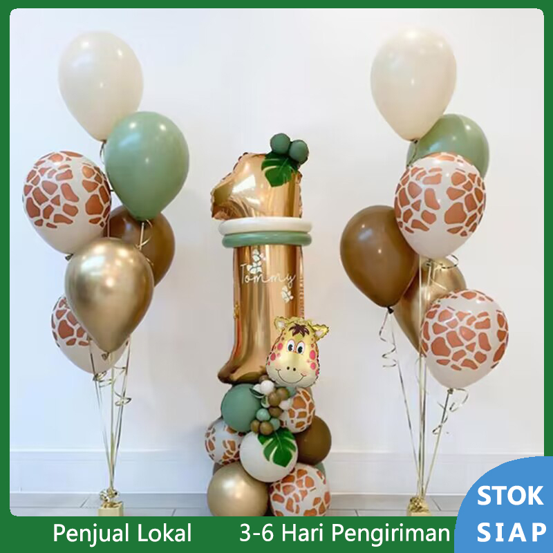 Jual 32 Pcs Dekorasi Pesta Jungle Safari Balon Digital Set Balon