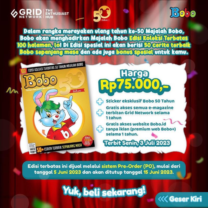 Jual Majalah Bobo Edisi Special 50th Shopee Indonesia