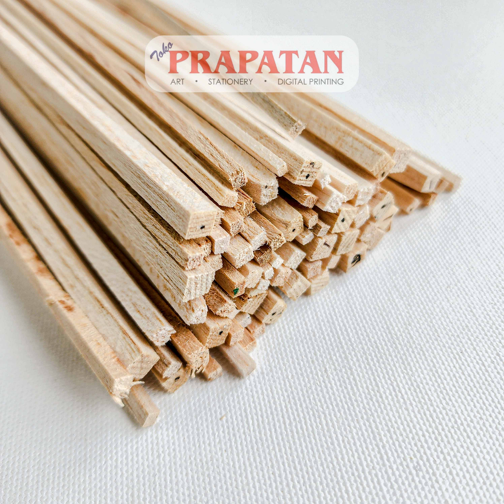 Jual Kayu Balsa Stick Cm Bahan Maket Shopee Indonesia