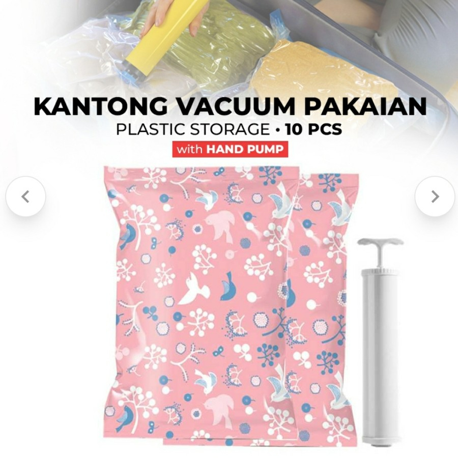 Jual Whism Kantong Vacuum Pakaian Plastic Storage Pcs With Hand Pump