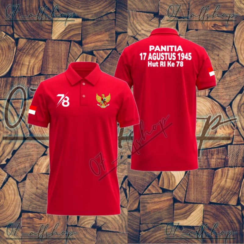 Jual Polo Shirt Tshirt Baju Kerah Distro Panitia Hut Ri Ke