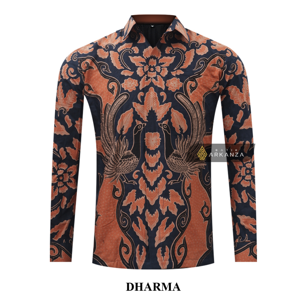 Jual BATIK ARKANZA Motif DHARMA Hem Atasan Kemeja Baju Batik Pria Cowok