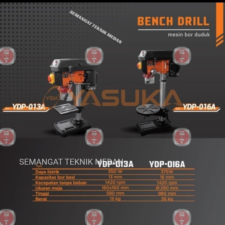 Jual Mesin Bor Duduk Bench Drill Press Watt Mm Mm Ydp A