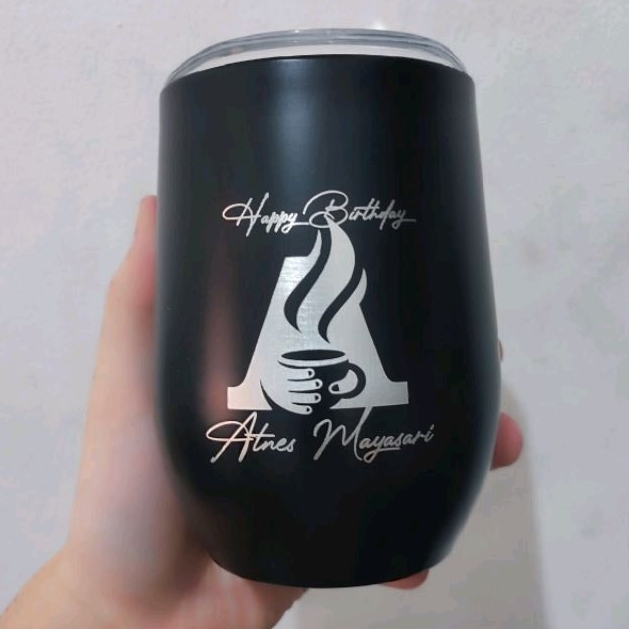 Jual BISA CUSTOM Mug Stainless Steel 304 Dengan Vacuum Lid Gelas