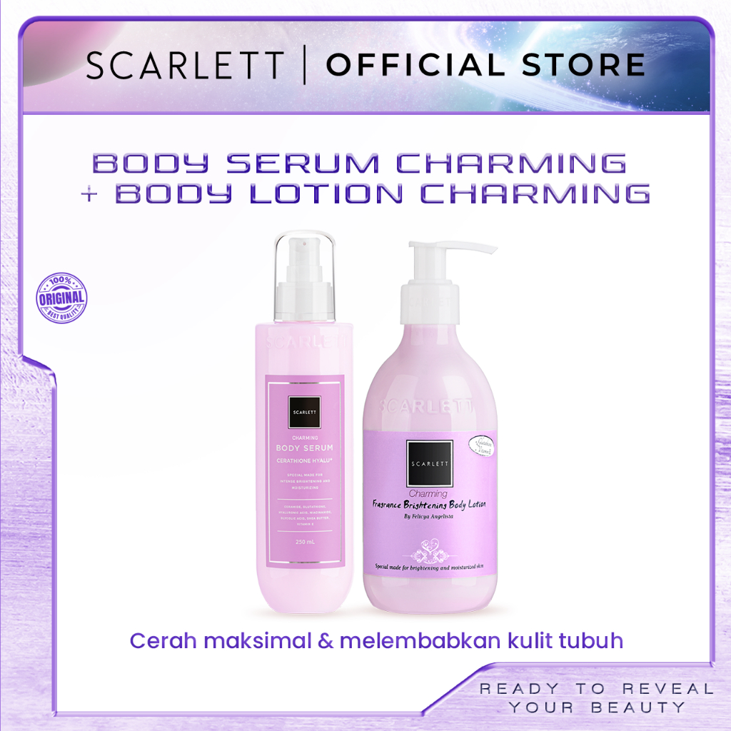 Jual Scarlett Whitening Body Serum Charming Body Lotion Charming