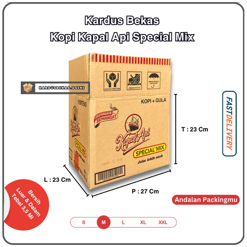 Jual Kardus Packing Bekas Kopi Kapal Api Box Kemasan Packing