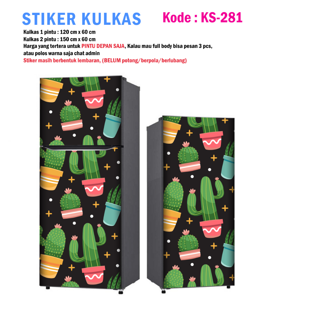 Jual Stiker Kulkas Pintu Dan Sticker Kulkas Pintu Kaktus Shopee