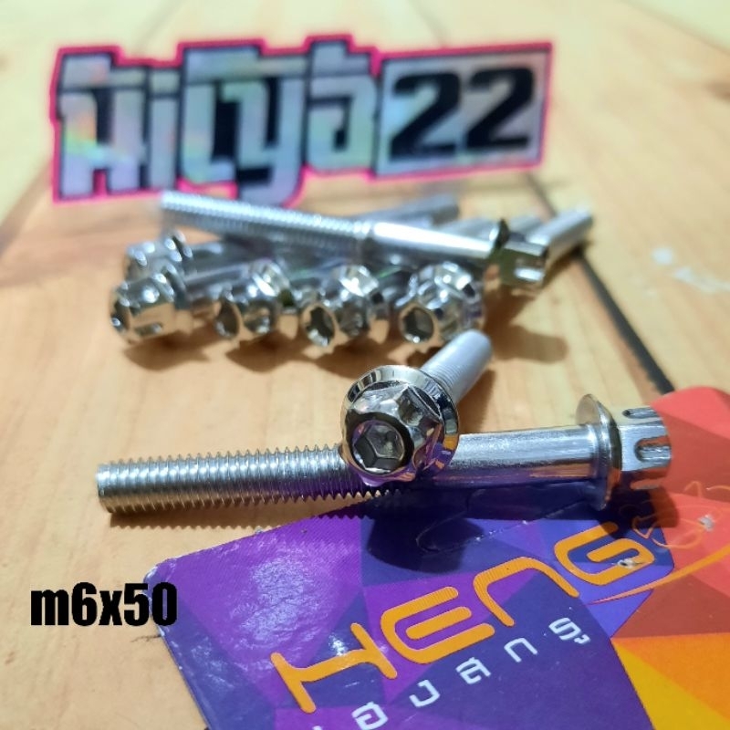 Jual Baut 10 Probolt 6x50 Stainless Model GS1 Gear 2 Kunci By Heng