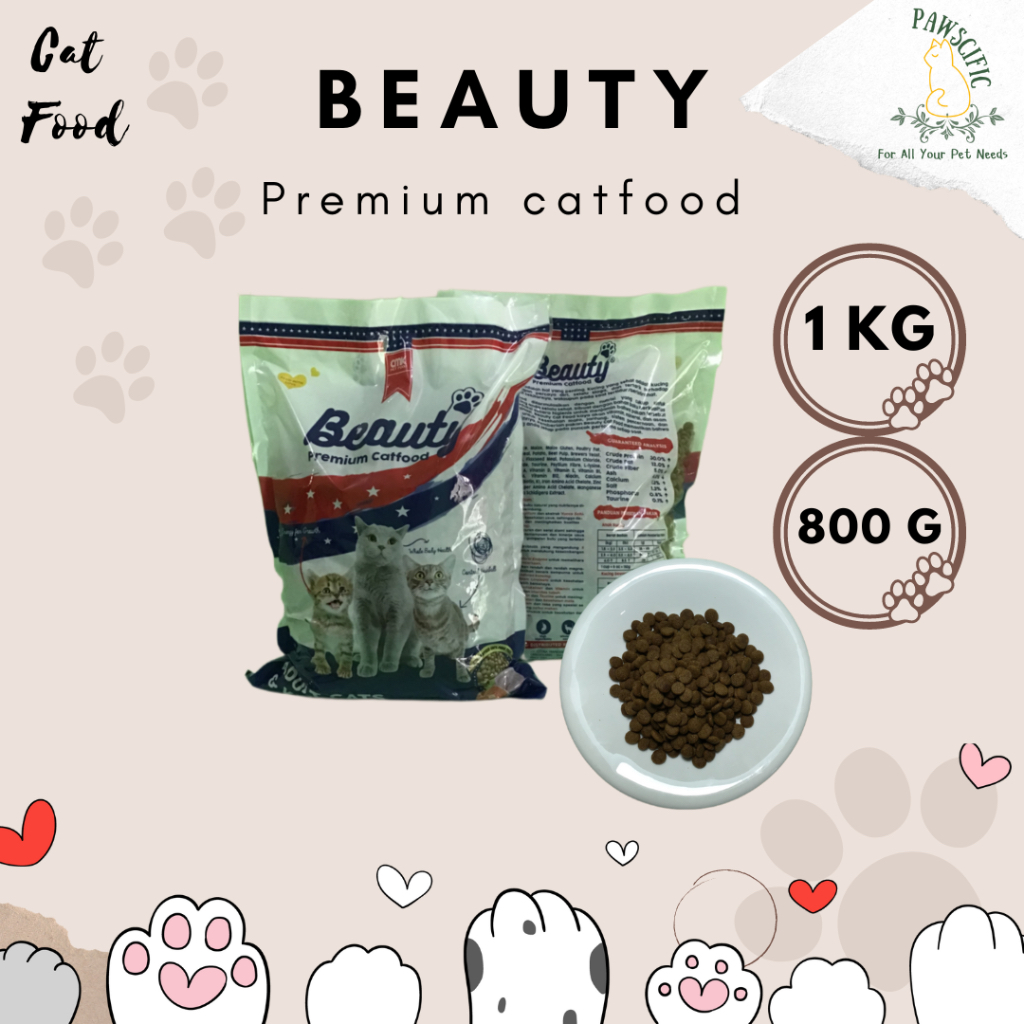 Jual Beauty Premium Cat Food Adult Kitten 800 Gr 1 Kg Shopee