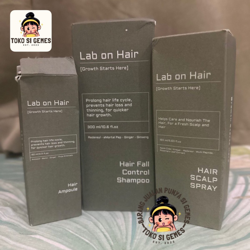 Jual Lab On Hair Anti Hair Fall Shampoo Scalp Spray Ampoule