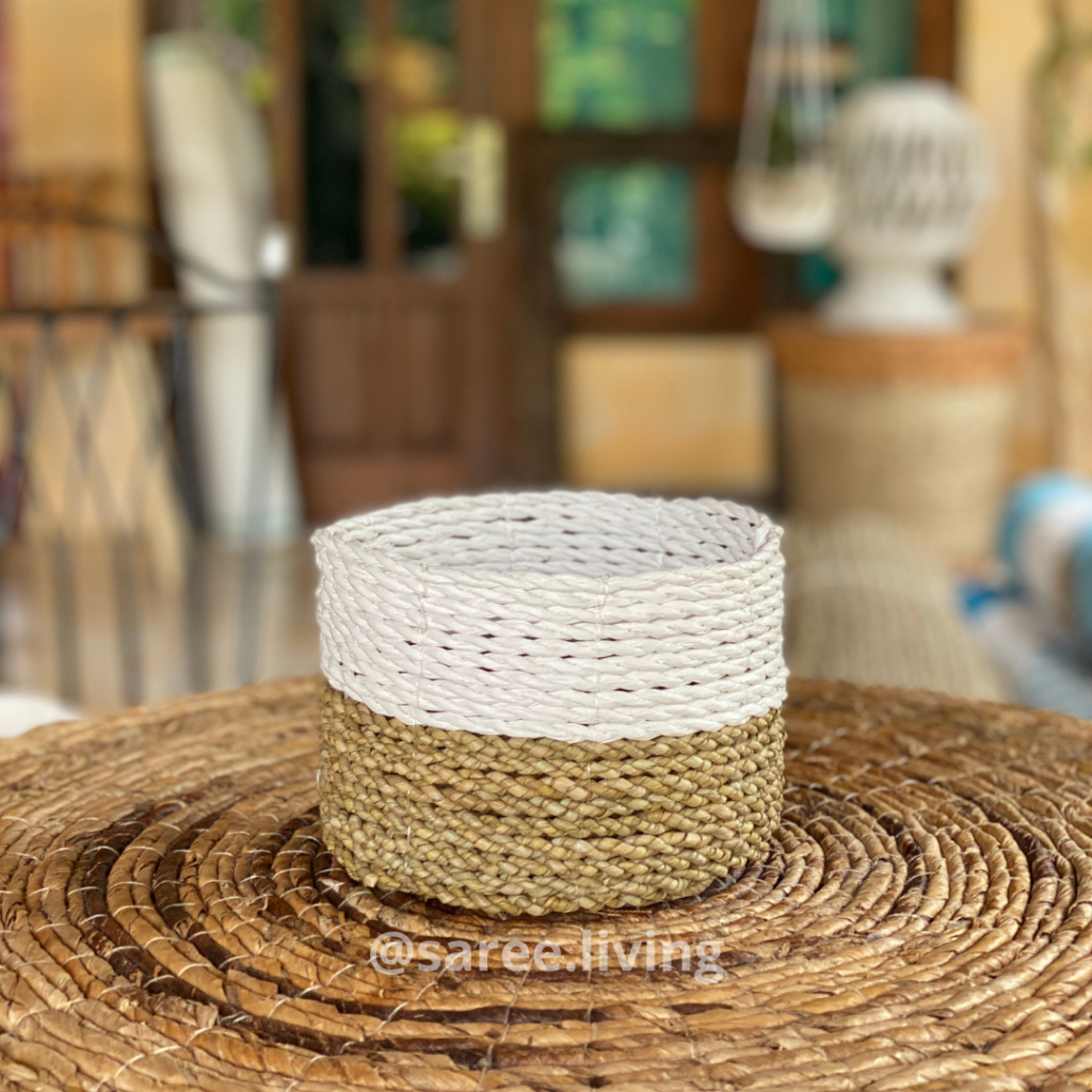 Jual Saree Living Keranjang Mini Basket Cover Pot Serbaguna Pandan