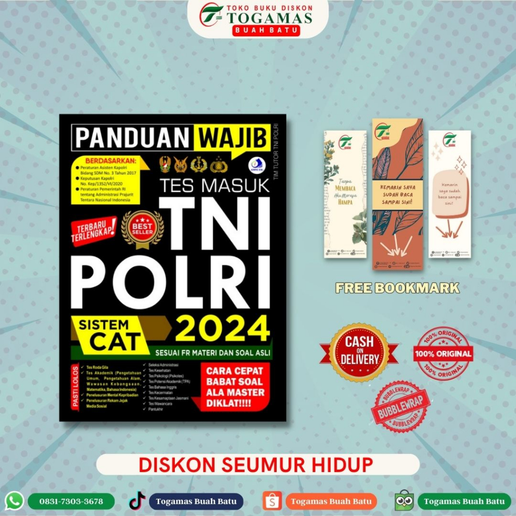 Jual PANDUAN WAJIB TES MASUK TNI POLRI 2024 Shopee Indonesia