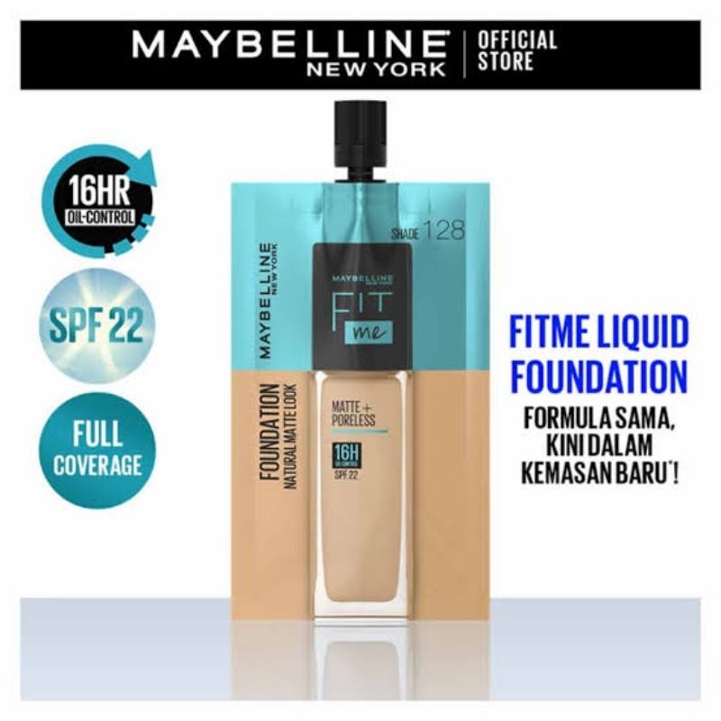 Jual Maybelline Fit Me Sachet Matte Poreless Warm Nude Liquid