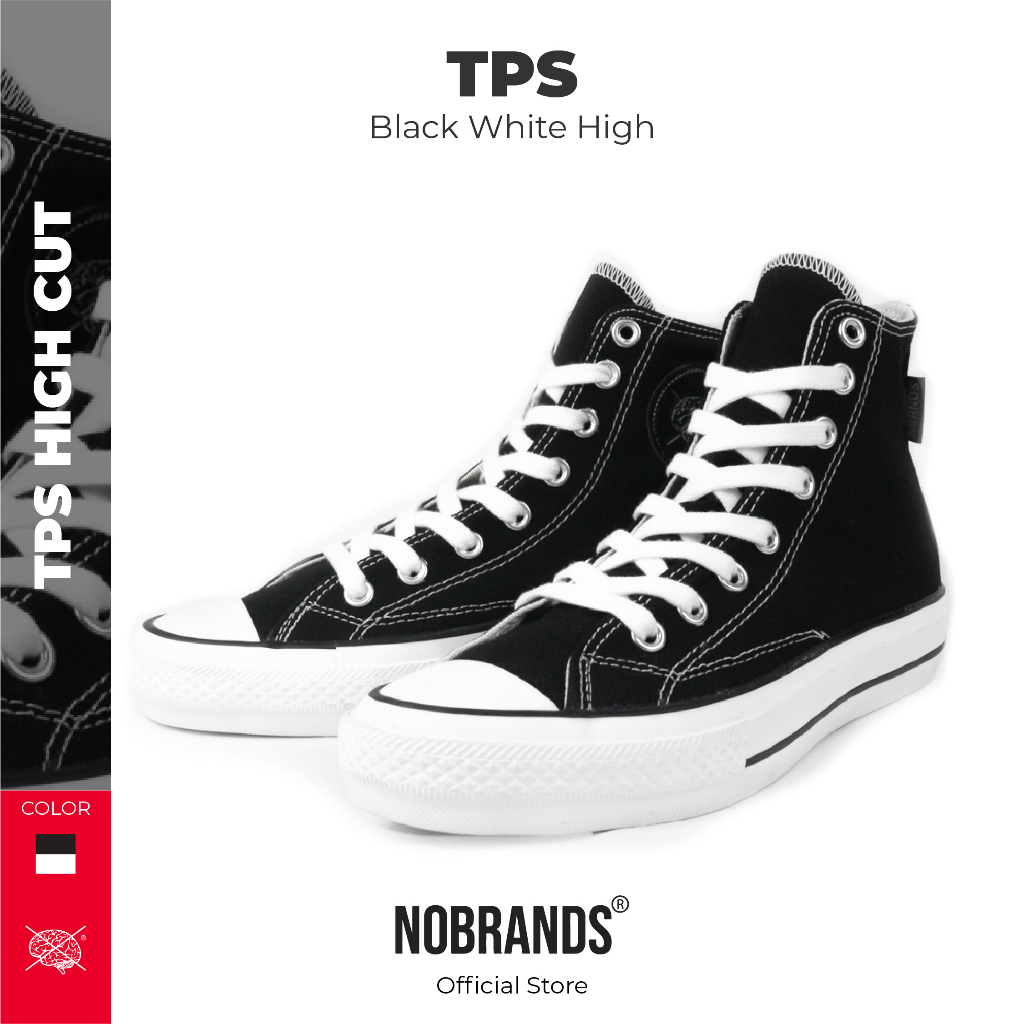 Jual NoBrands Footwear Sepatu Polos Tps Black White Hi LocalPride