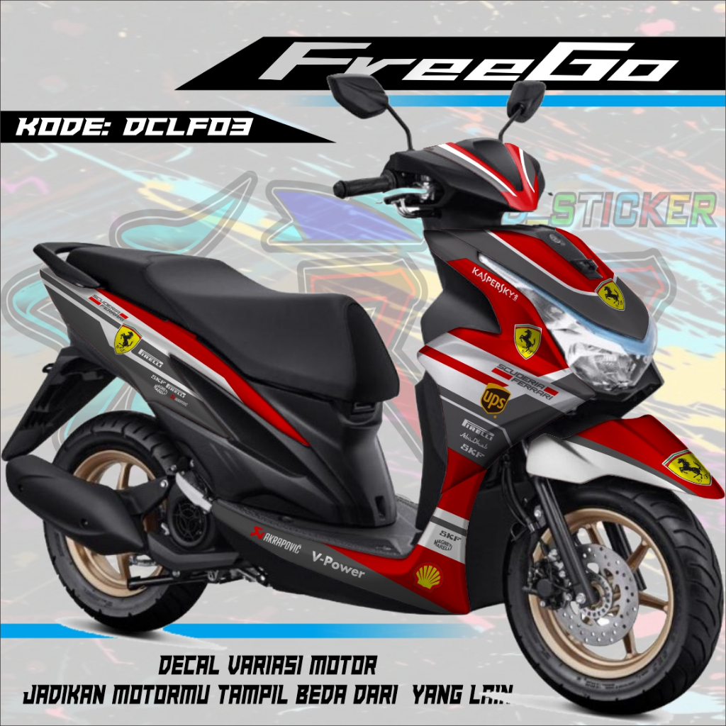 Jual Decal Freego Full Body Stiker Yamaha Freego Full Body Stiker Motor