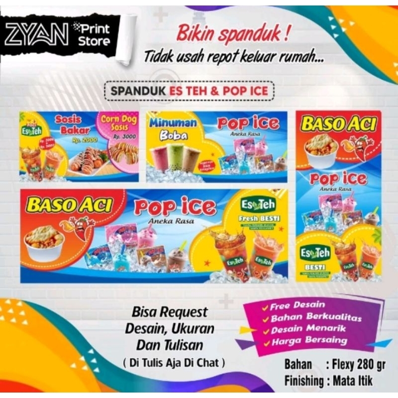 Jual SPANDUK BANNER ES BLENDER ES BLENDED POP ICE Shopee Indonesia