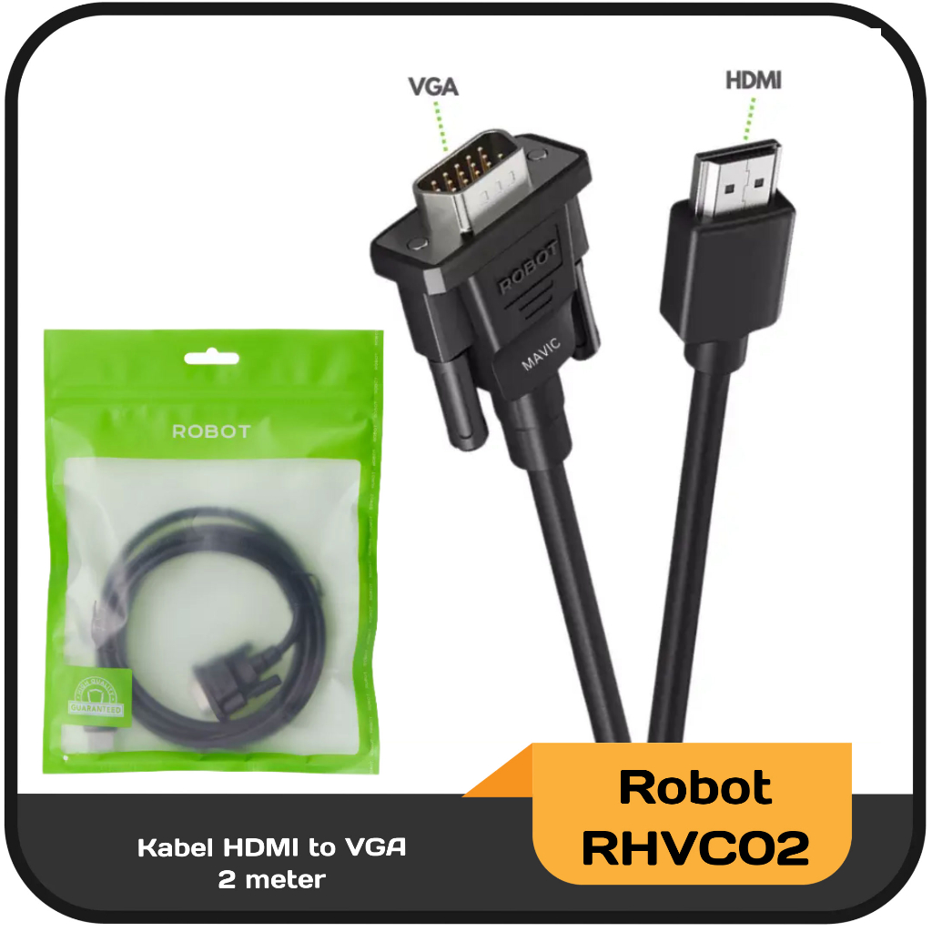 Jual Kabel Hdmi To Vga Robot Rhvc Meter Shopee Indonesia