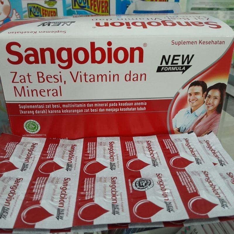 Jual Sangobion Strip Kapsul Suplemen Penambah Darah Zat Besi