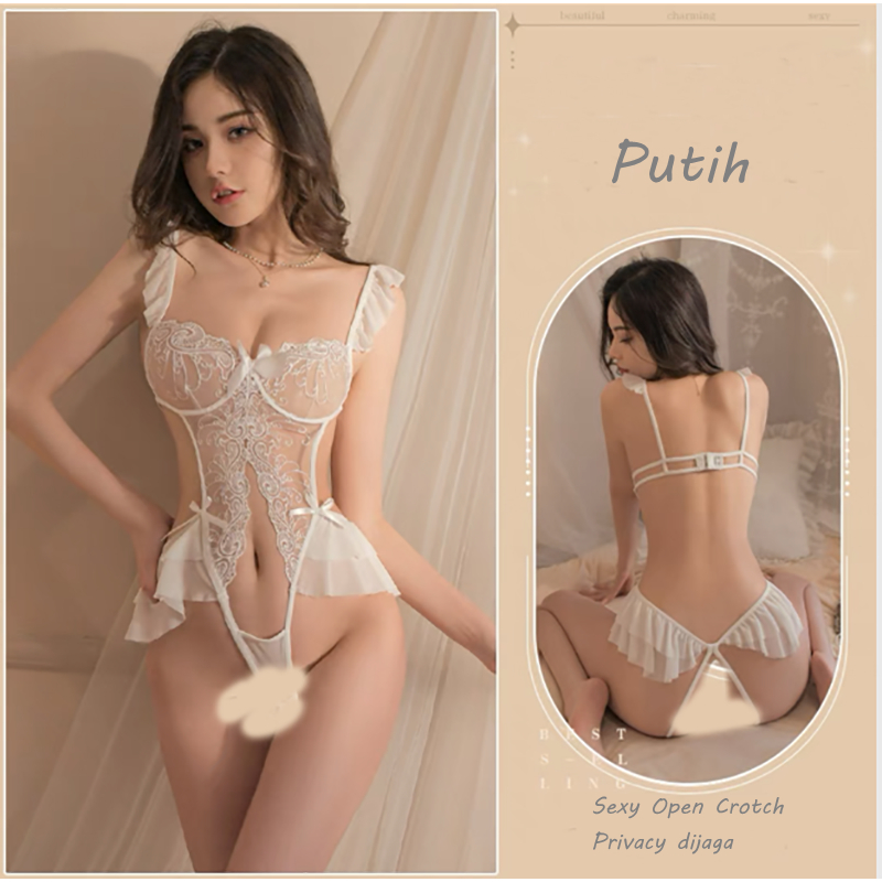 Jual Online Fashion Lingerie Sexy Open Crotch Murah Renda Bordir