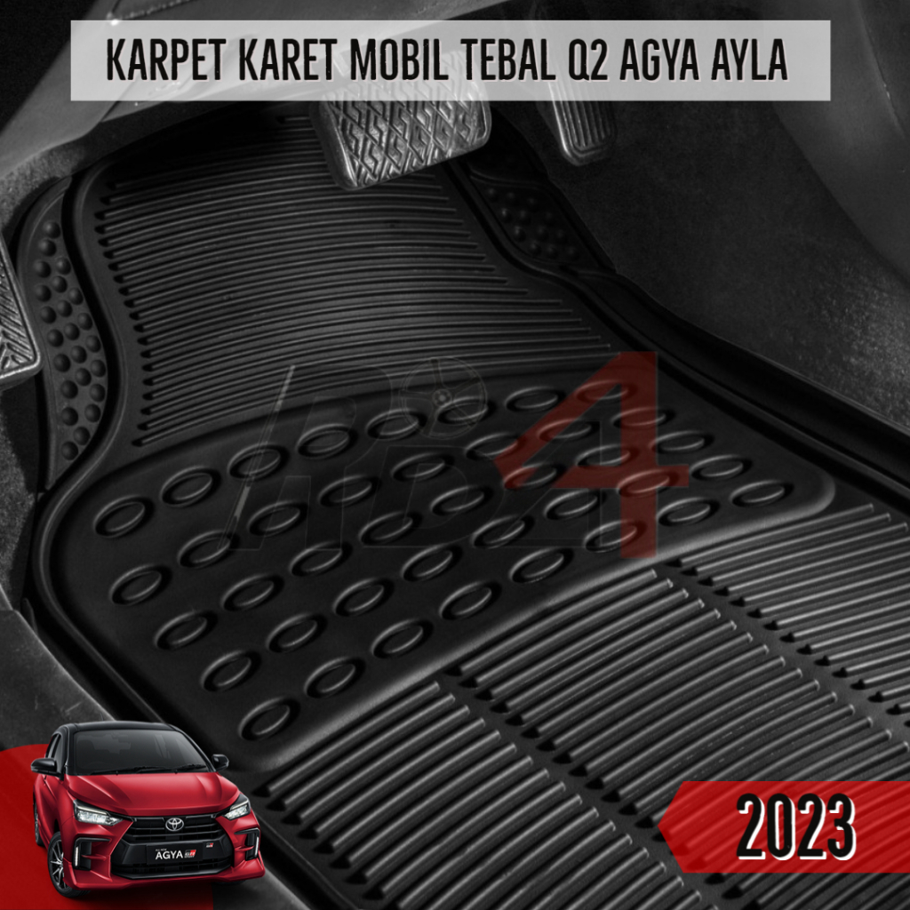 Jual Karpet Karet Mobil Universal Tebal Q Agya Ayla Hitam