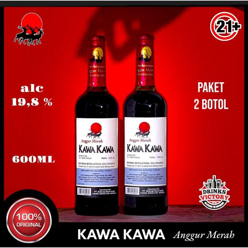 Jual Paket Kawa Kawa Anggur Merah Ml Original Resmi