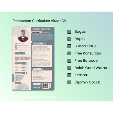 Jual Update Jasa Pembuatan Curriculum Vitae Cv Design