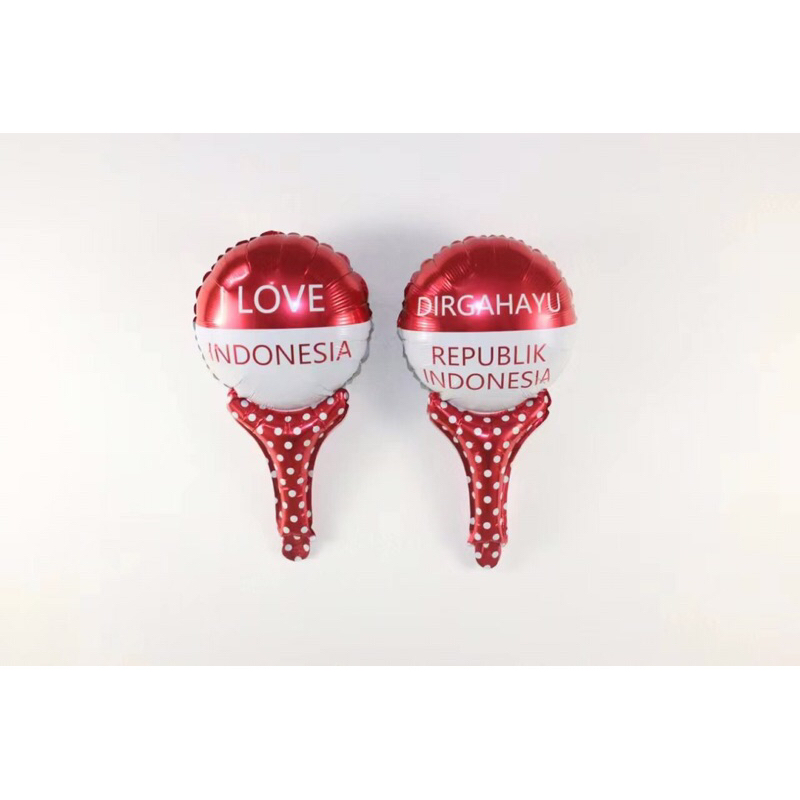 Jual Balon Foil Pentung Dirgahayu Ri Bentuk Bulat Dan Love Shopee