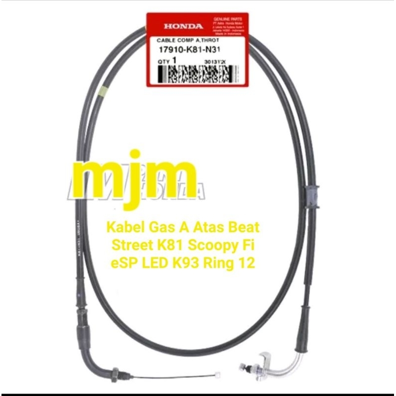 Jual Kabel Gas A Atas Beat Street K81 Scoopy Fi ESP LED K93 Ring 12