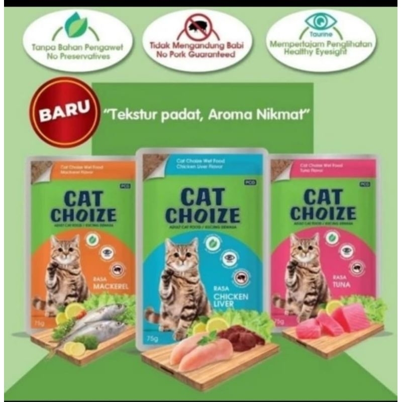 Jual Cat Choize Pouch Gr Makanan Basah Kucing Wet Food Shopee