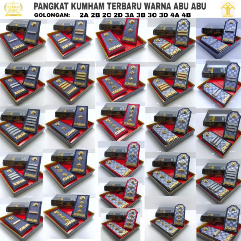 Jual PANGKAT KUMHAM PDH PDU TERBARU WARNA ABU 2A 2B 2C 2D 3A 3B 3C 3D