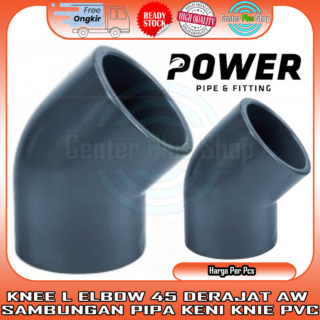 Jual KNEE ELBOW PVC 45 DERAJAT 2 4 IN INCI INCH INCHI KNIE KENI