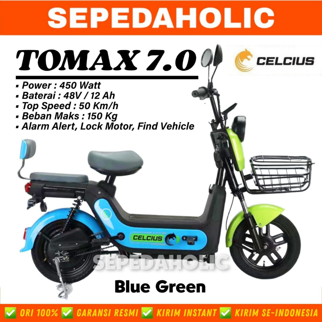 Jual Sepeda Listrik Celcius Tomax Electric E Bike Watt Ah