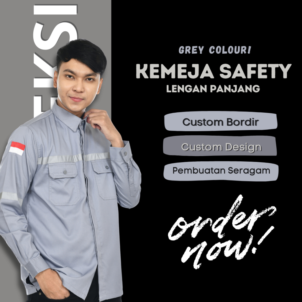 Jual Baju Wearpack Kemeja Safety K Proyek Tambang Lengan Panjang