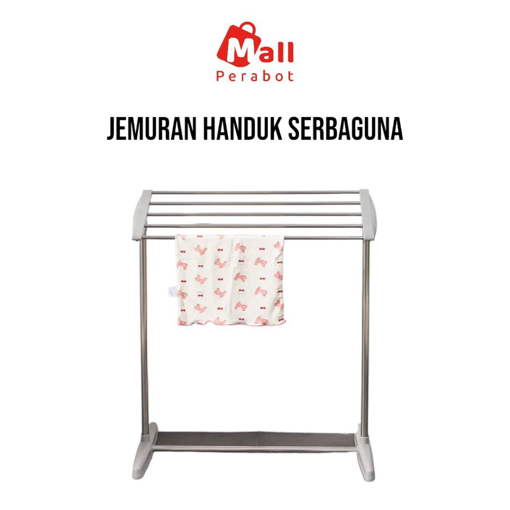 Jual Mall Perabot Jemuran Handuk Stainless Portable Mobile Towel Rack