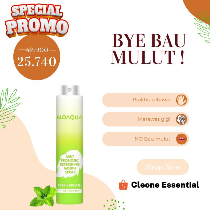 Jual Bioaqua Probiotic Refreshing Mouth Spray Ml Parfum Mulut Semprot