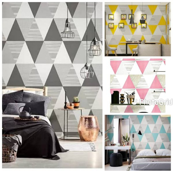 Jual WALLPAPER DINDING SEGITIGA WALLPAPER MOTIF SEGITIGA Shopee