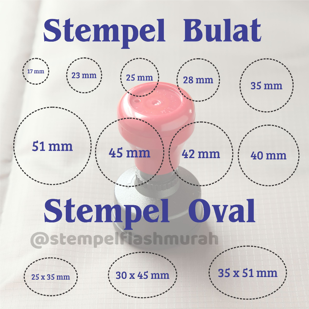 Jual Stempel Flash BULAT OVAL Otomatis Stamp Stample Original Murah