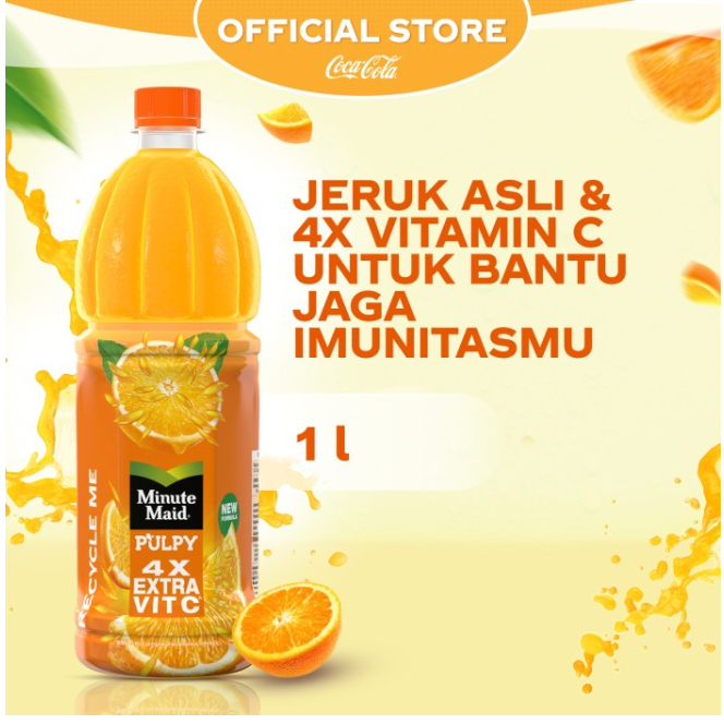 Jual MINUTE MAID PULPY ORANGE MINUMAN JUS JERUK 1 L Shopee Indonesia