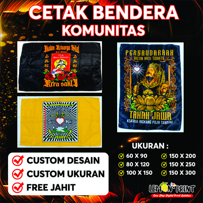 Jual Bendera Printing Bendera Custom Bendera Pencak Silat Bendera